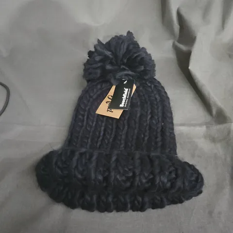 BEECHFIELD ORIGINAL HEADWEAR KNITTED BEANIE WITH POM-POM – NAVY