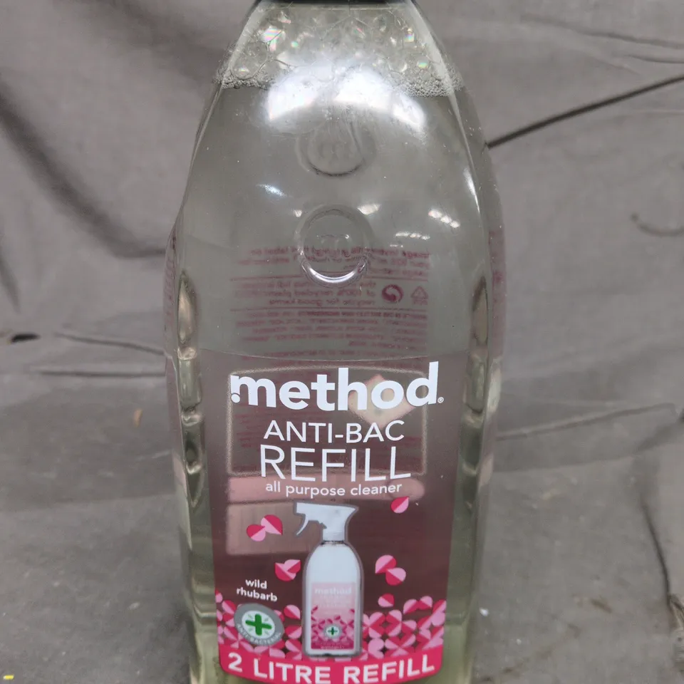 METHOD ANTI-BAC REFILL PURPOSE CLEANER – WILD RHUBARB, 2 LITRE