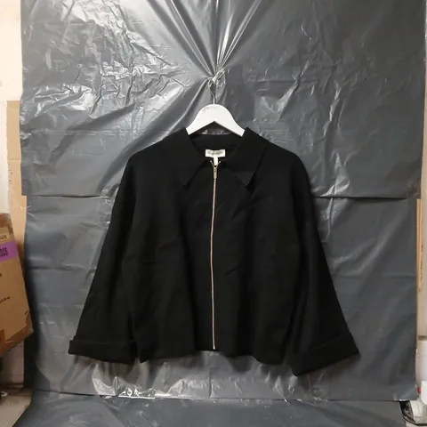 PHASE EIGHT MAISIE ZIP JACKET IN BLACK - LARGE