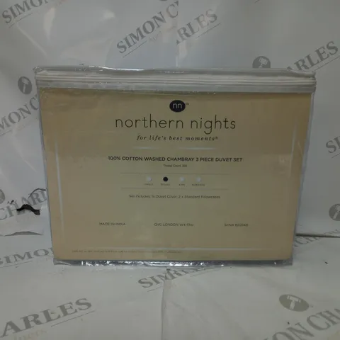 NORTHERN NIGHTS 3 PIECE DUVET SET BLUE