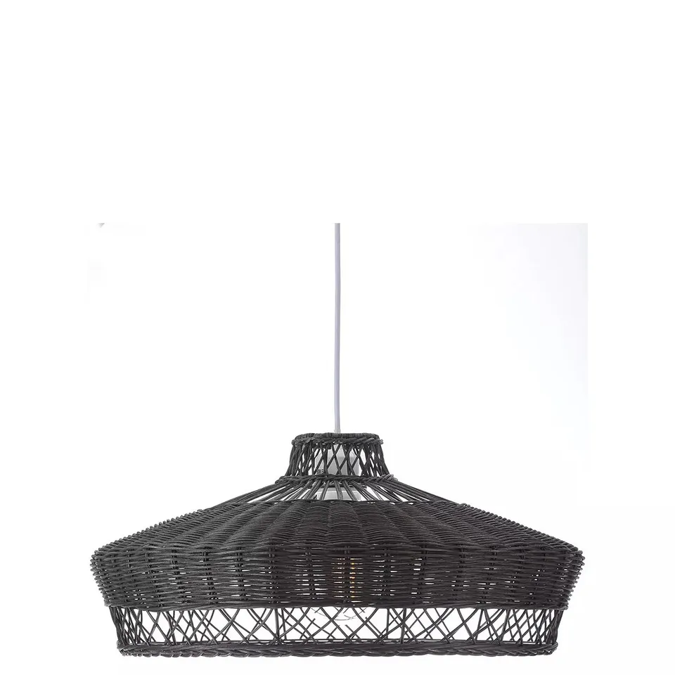 RATTAN EASY FIT PENDANT - BLACK RRP £45