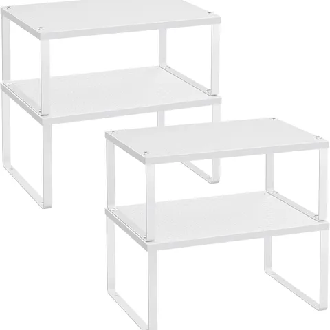 BOXED SONGMICS SPICE RACKS, SET OF 4 METAL CABINET SHELF ORGANIZERS