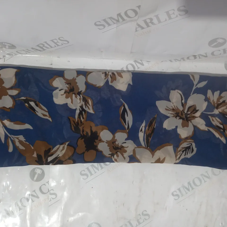 KIM & CO CHIFFON SCARF IN BLUE/MULTI