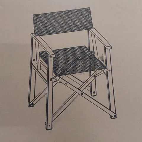 BOXED ASCOT FOLDING DIRECTOR'S CHAIR - NATURAL (1 BOX)