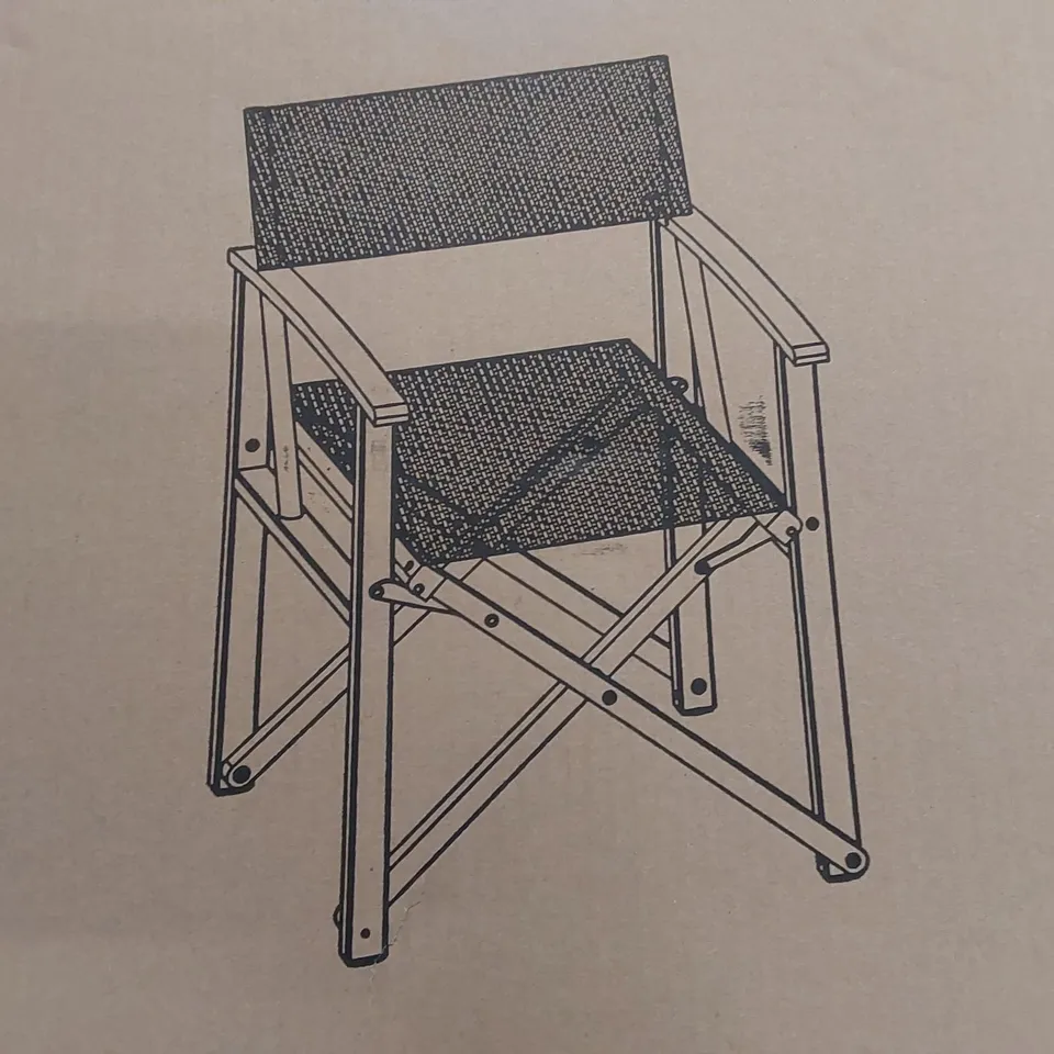 BOXED ASCOT FOLDING DIRECTOR'S CHAIR - NATURAL (1 BOX)