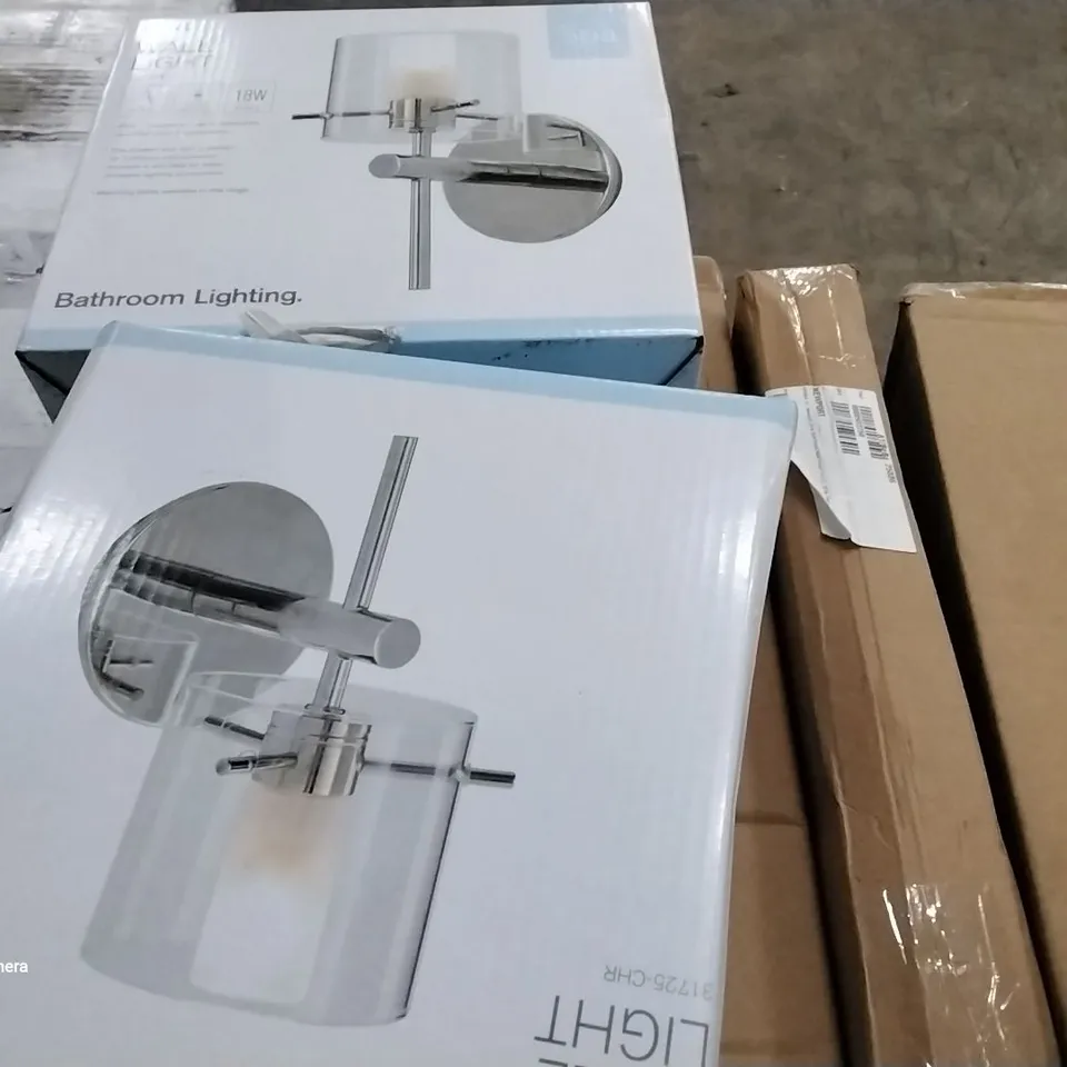 2 × ROUND WALL LIGHTS IN CHROME 