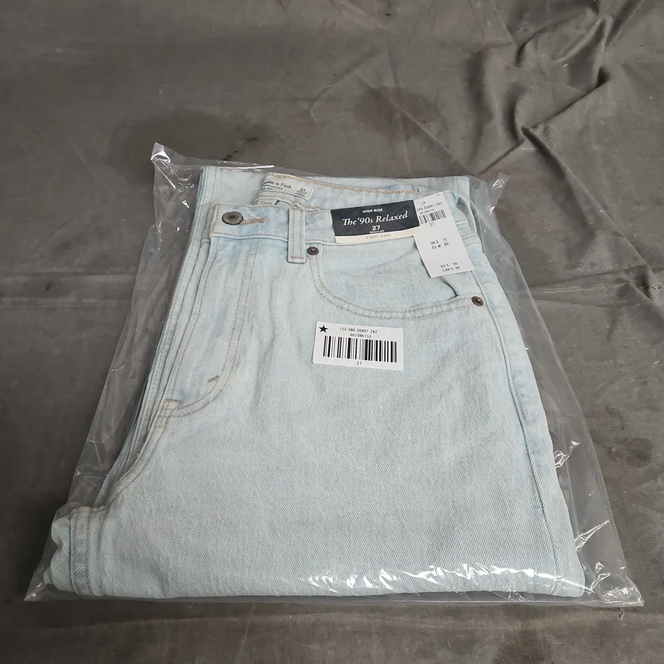 ABERCROMBIE & FITCH THE '90S RELAXED JEAN – HIGH RISE, CURVE LOVE, SIZE 27