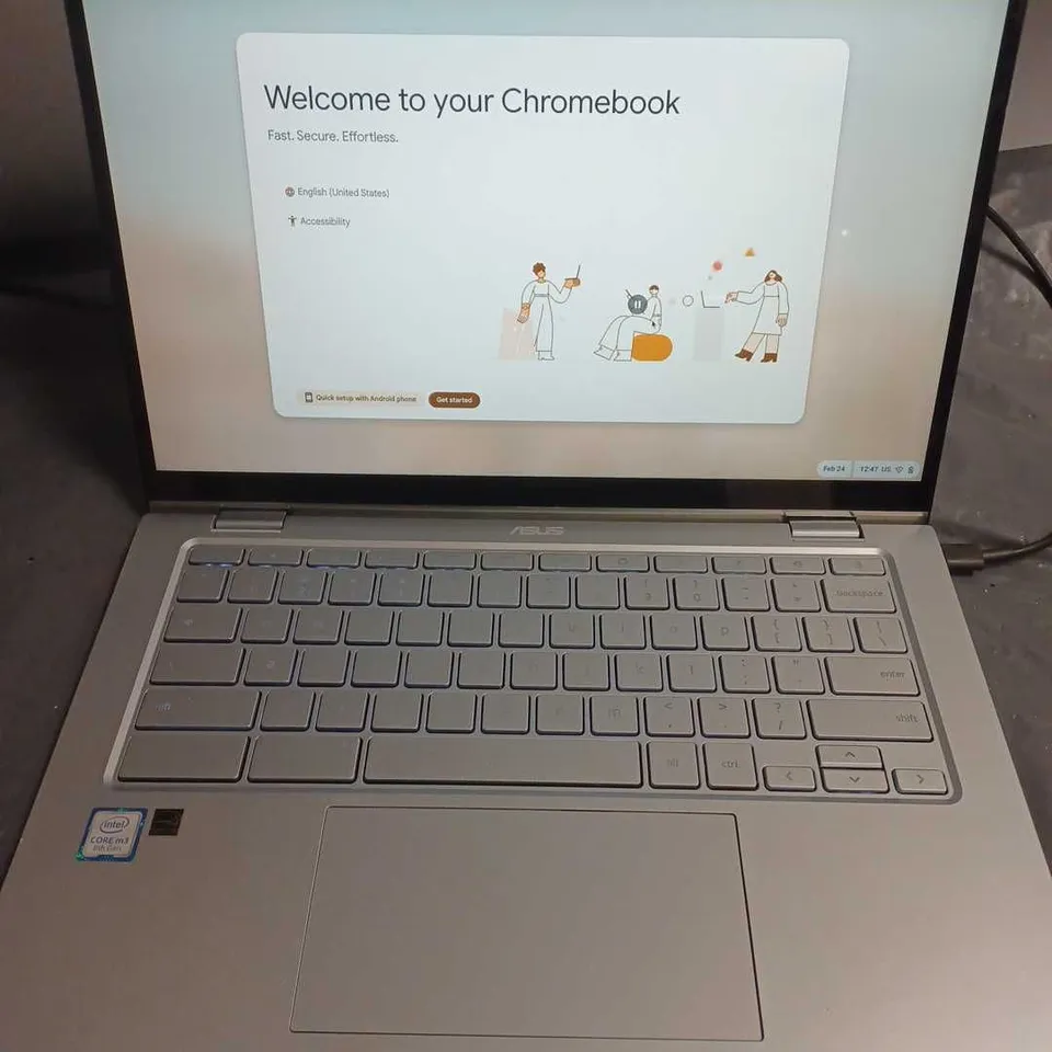 UNBOXED ASUS CHROMBOOK INTEL CORE M3 8TH GEN NOTEBOOK PC - C433T