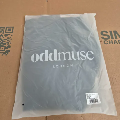 BAGGED ODDMUSE LONDON COTTON MIX VOLUME MINI DRESS – BLACK, SIZE M