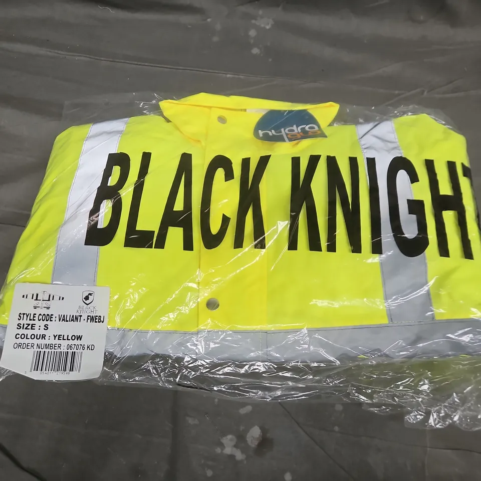 BAGGED BLACK KNIGHT VALIANT HIGH VISIBILITY BOMBER JACKET IN YELLOW - SMALL