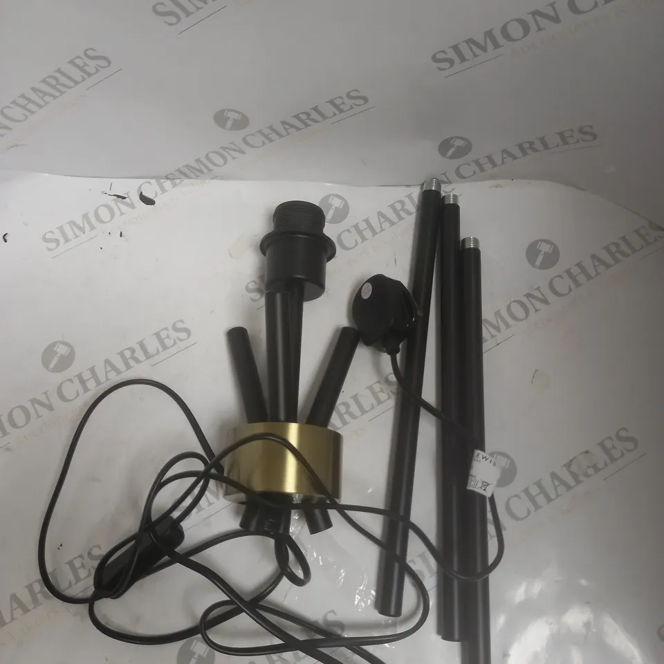 BOXED JOHN LEWIS LOCKET TABLE LAMP WITH FABRIC SHADE 