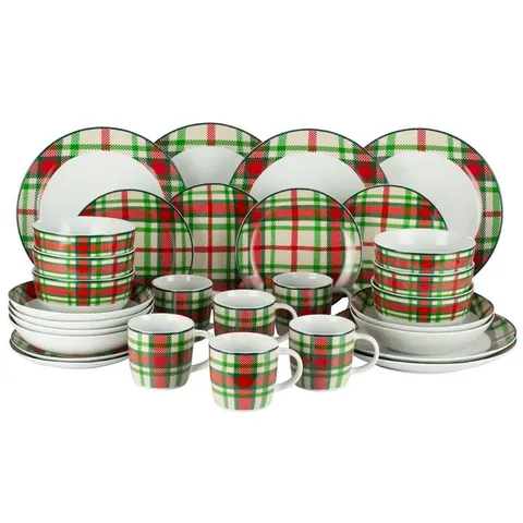 BOXED DESTINI 30 PIECE DINNERWARE SET, SERVICE FOR 6