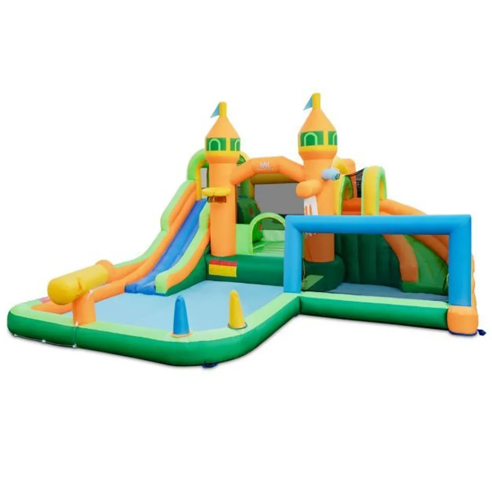 BOXED COSTWAY KIDS INFLATABLE WATER SLIDE FOR YARD LAWN (WITHOUT BLOWER)