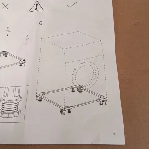 BOXED VIDAXL WASHING MACHINE BASE - GREY (1 BOX)