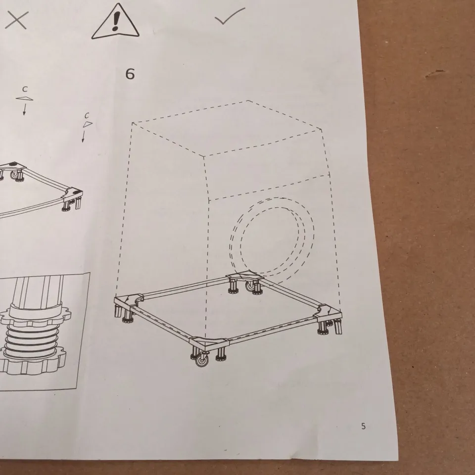 BOXED VIDAXL WASHING MACHINE BASE - GREY (1 BOX)