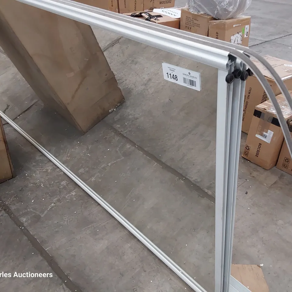 PAIR OF SLIDING MIRROR WARDROBE DOORS EACH 108 × 233cm approx