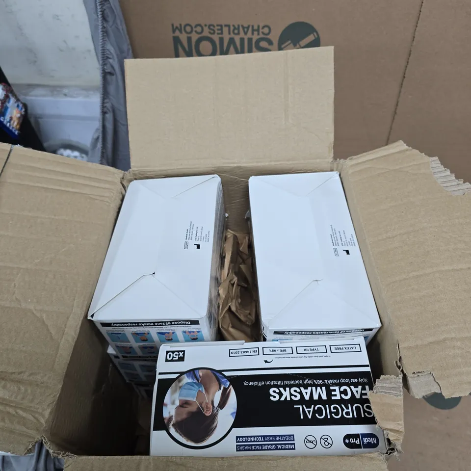 10 BOXES OF 50 DISPOSABLE FACE MASKS 