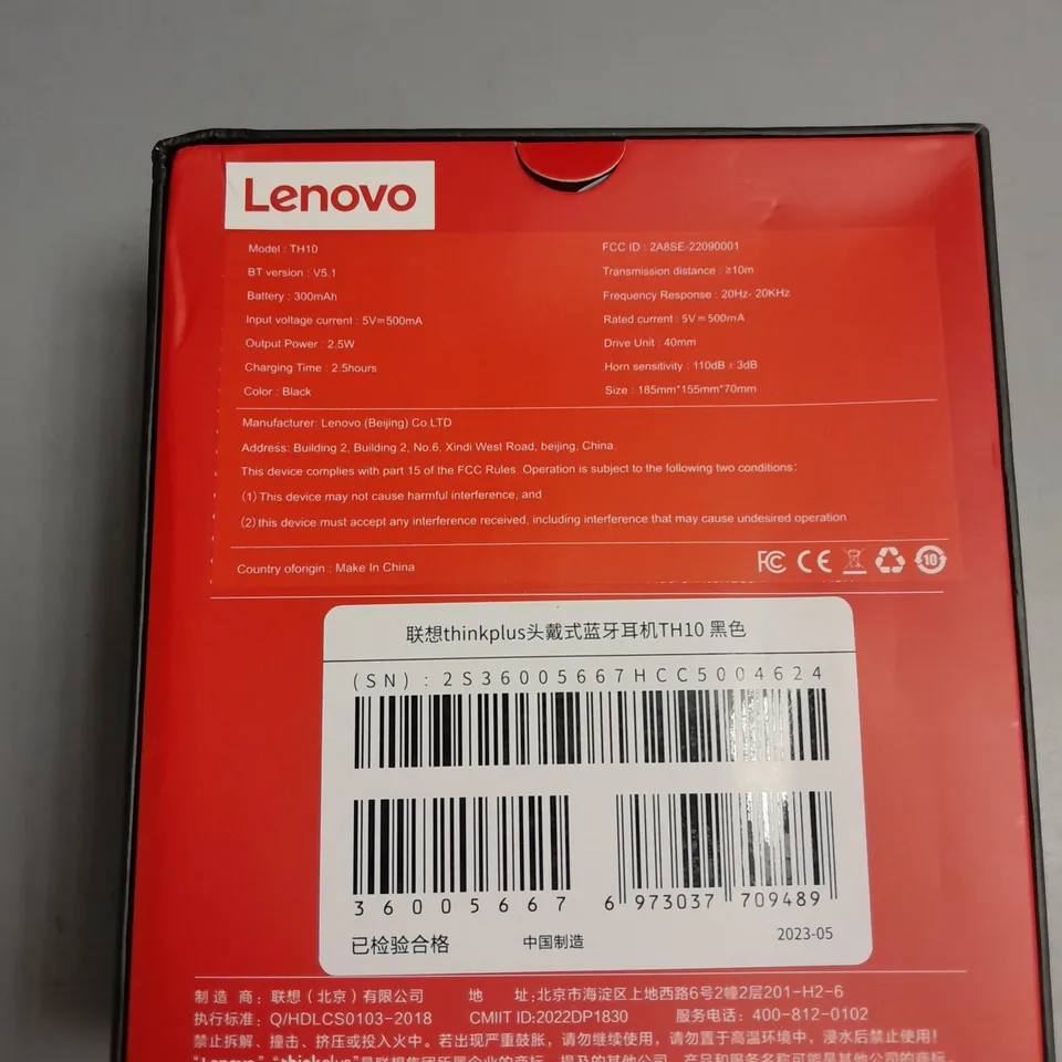 BOXED LENOVO THINK PLUS HEADPHONES BLACK