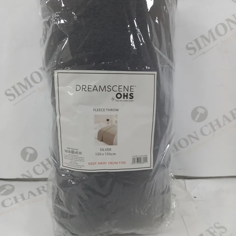 DREAMSCENE OHS FLEECE THROW SILVER 120X150CM