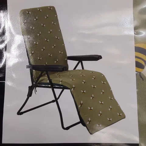 BRAND NEW BAGGED MULTI-POSITION GARDEN RELAXER CHAIR - GREEN BEE