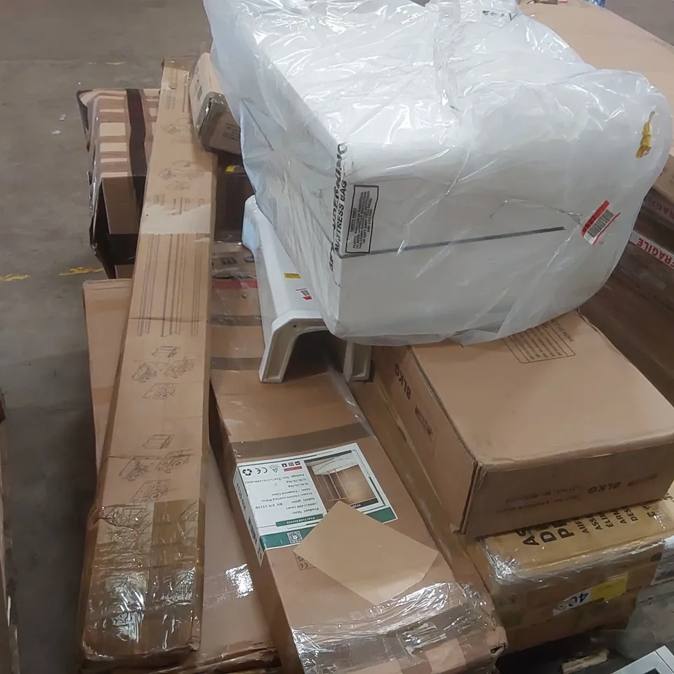PALLET CONTAINING A LARGE QUANTITY OF ASSORTED FURNITURE PARTS ECT