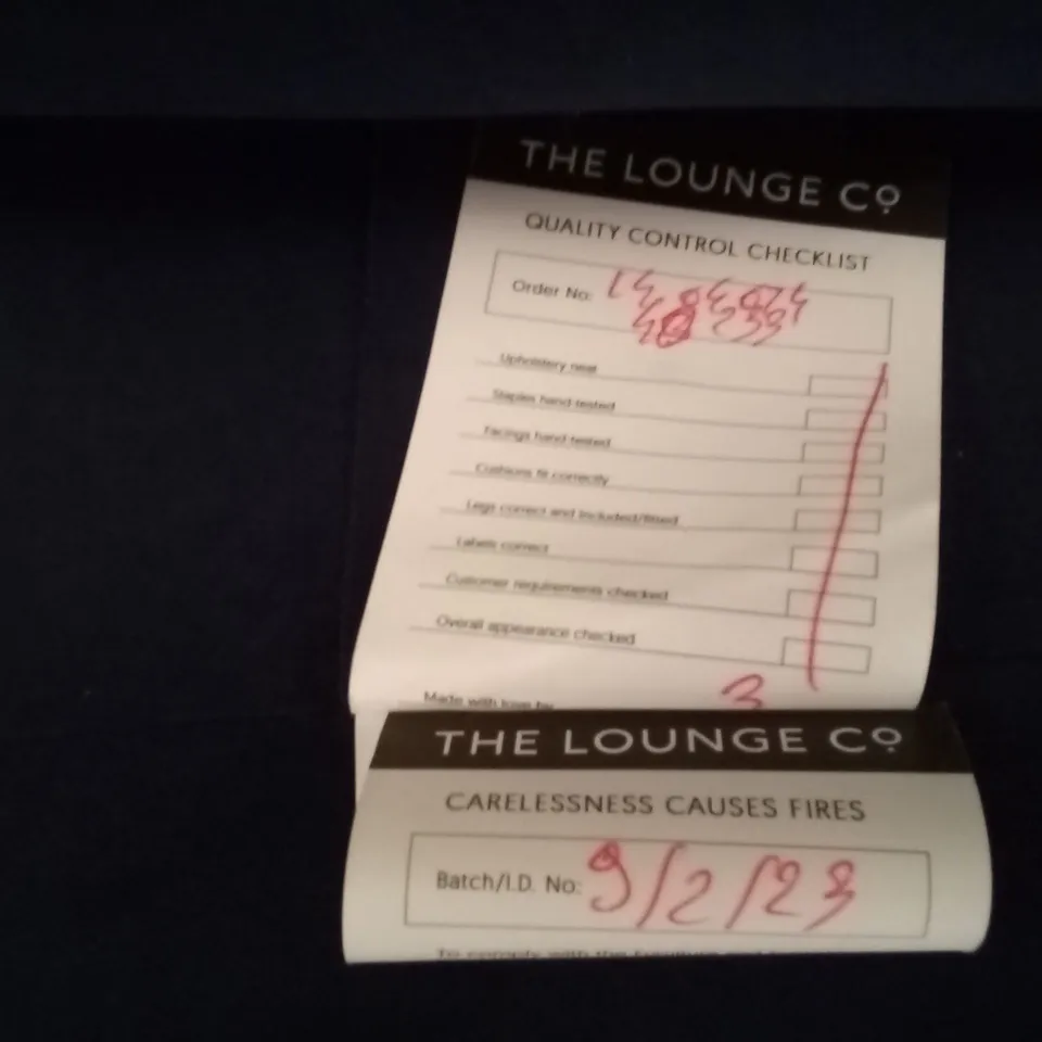 QUALITY THE LOUNGE CO DESIGNER LOLA LARGE CENTRE UNIT - BLUE FABRIC 