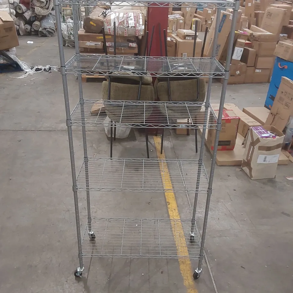 ELLASYN 76CM W POWDER COATED STEEL SHELVING UNIT
