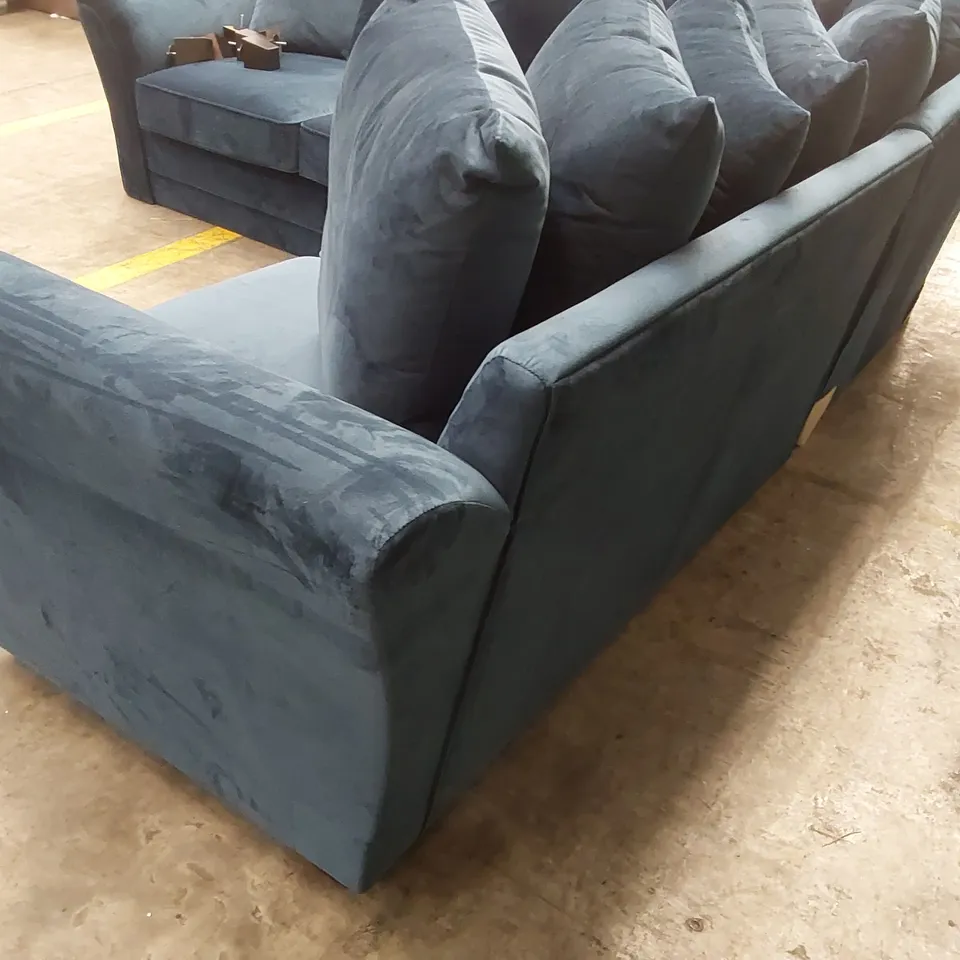 LEILA FABRIC CORNER GROUP SOFA - NAVY  RRP £1259
