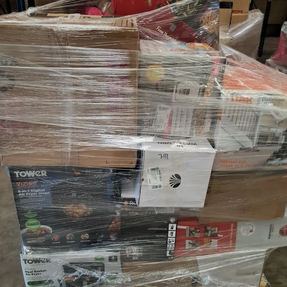PALLET OF APPROXIMATELY 24 UNPROCESSED RAW RETURN HOUSEHOLD AND ELECTRICAL GOODS TO INCLUDE;