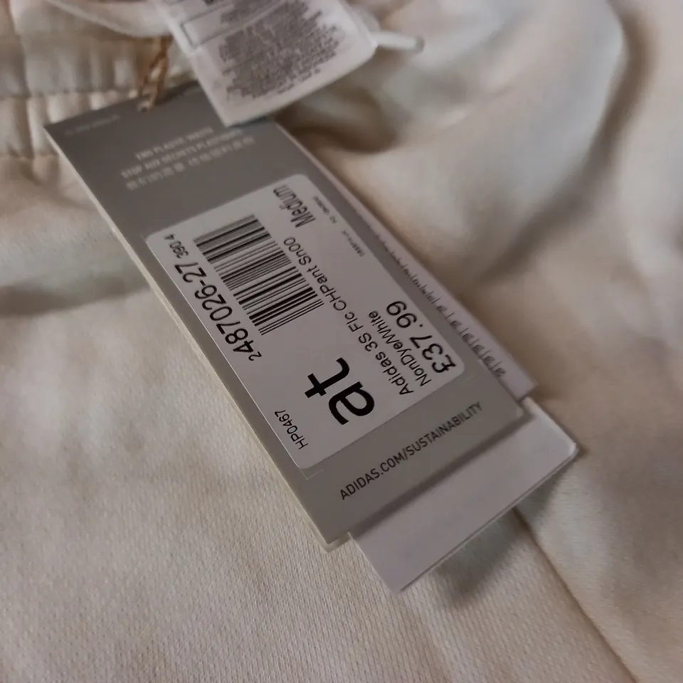 ADIDAS FLEECE PANTS IN NON DYE WHITE - MED