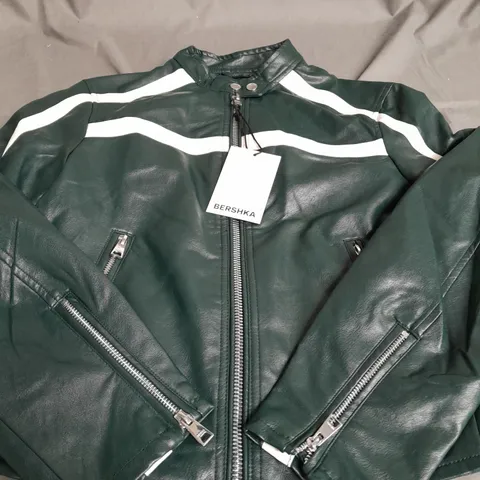 BERSHKA DARK GREEN JACKET - EUR SMALL