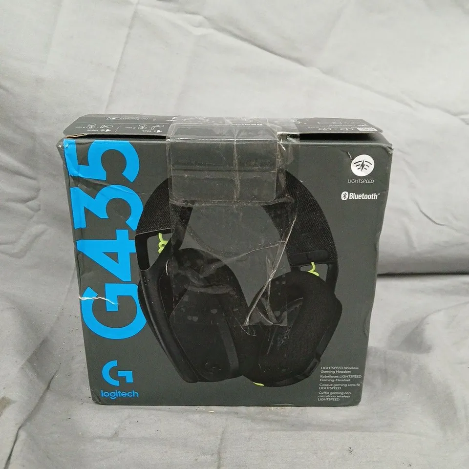 BOXED LOGITECH G435 LIGHTSPEED BLUETOOTH WIRELESS GAMING HEADSET, FOR PC, PS4, PS5, NINTENDO SWITCH IN BLACK