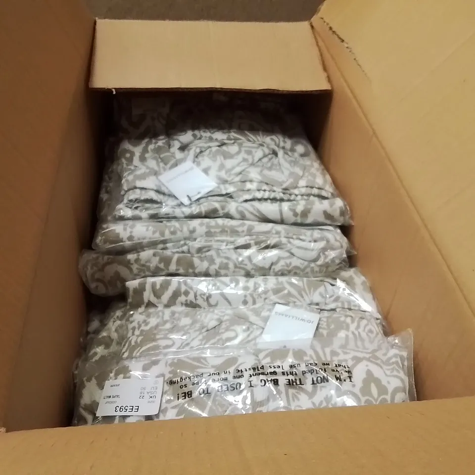 BOXED BRAND NEW APPROXIMATELY 30 JD WILLIAMS CRINKLE PALAZZO TROUSERS TAUPE SIZE 22