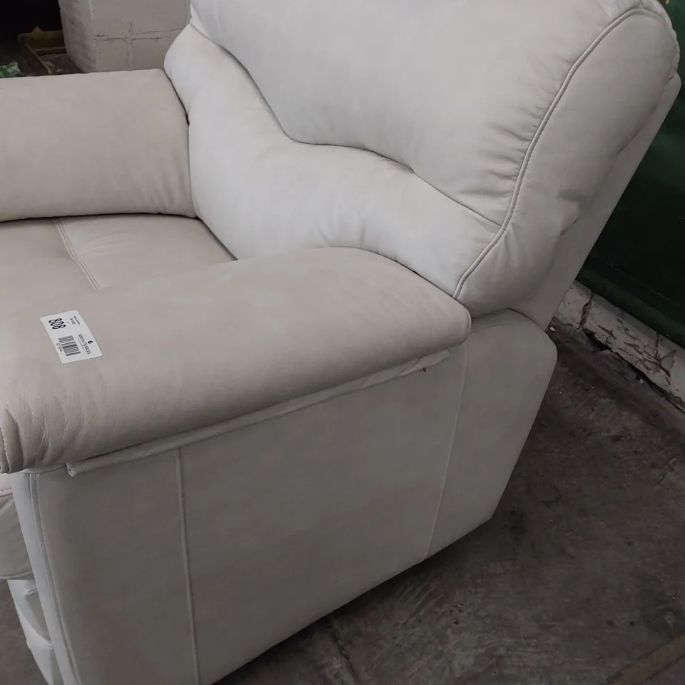 QUALITY BRITISH DESIGNER G PLAN EASY CHAIR CAMBRIDGE BEIGE LEATHER 