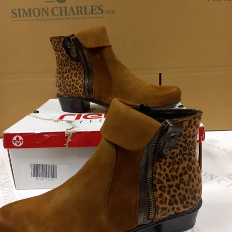 RIEKER CUFF ANKLE BOOT - TAN - SIZE 5