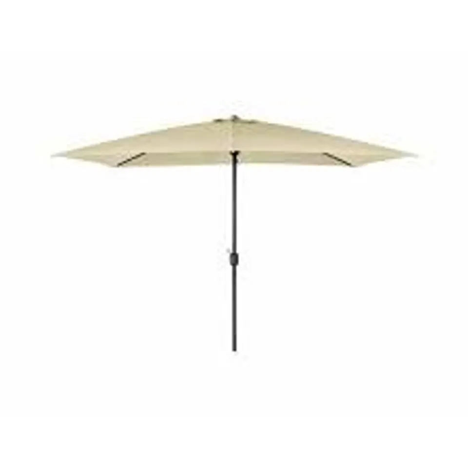 BOXED CHARLES BENTLEY RECTANGULAR GARDEN PARASOL 3M X 2M - BEIGE (1 BOX)