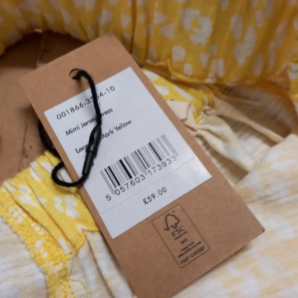 HUSH MIMI JERSEY DRESS IN YELOW - 10