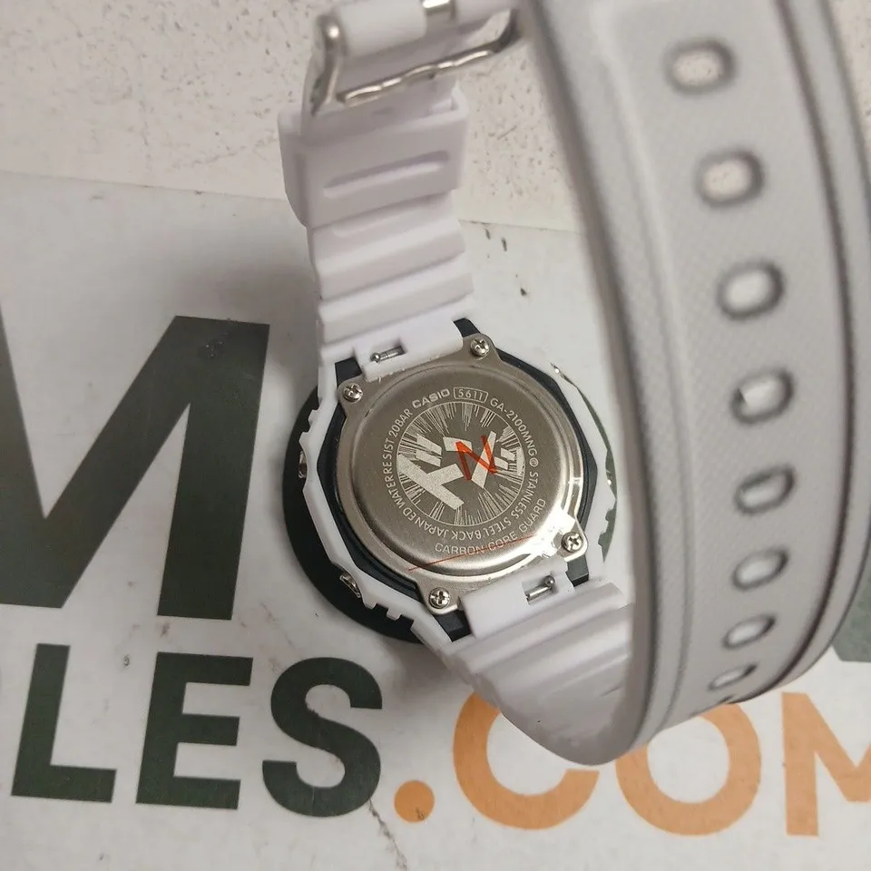 CASIO G-SHOCK GA-2100 WHITE CARBON CORE GUARD WRISTWATCH