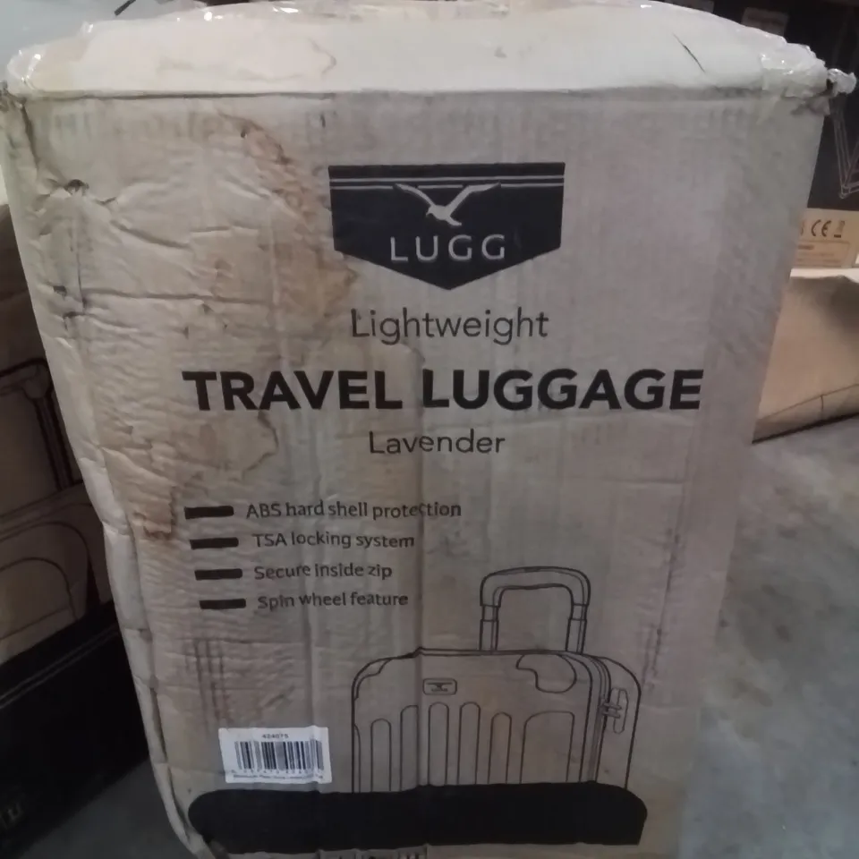 BOXED LUGG LIGHTWEIGHT TRAVEL LUGGAGE HARD SHELL CASE -LAVENDER-