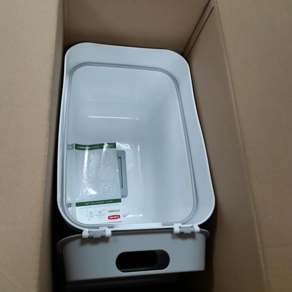 LOT OF 6 CURVER READY TO COLLECT BIN - WHITE - 20L