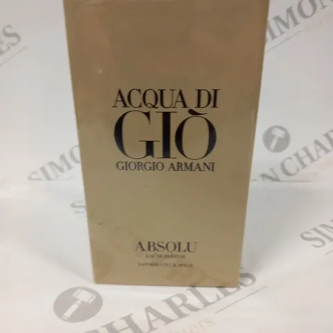 BOXED AND SEALED ACQUA DI GIO GIORGIO ARMANI ABSOLU EAU DE PARFUM 125ML 125ML