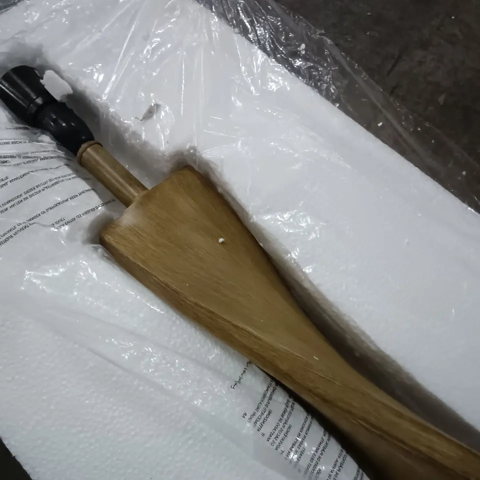 WOODEN TWIST DESIGN FLOOR LAMP - NO SHADE