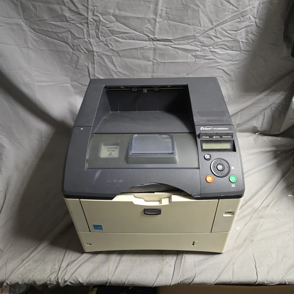 KYOCERA ECOSYS FS-3920DN MONOCHROME LASER PRINTER. NO POWER PACK INCLUDED