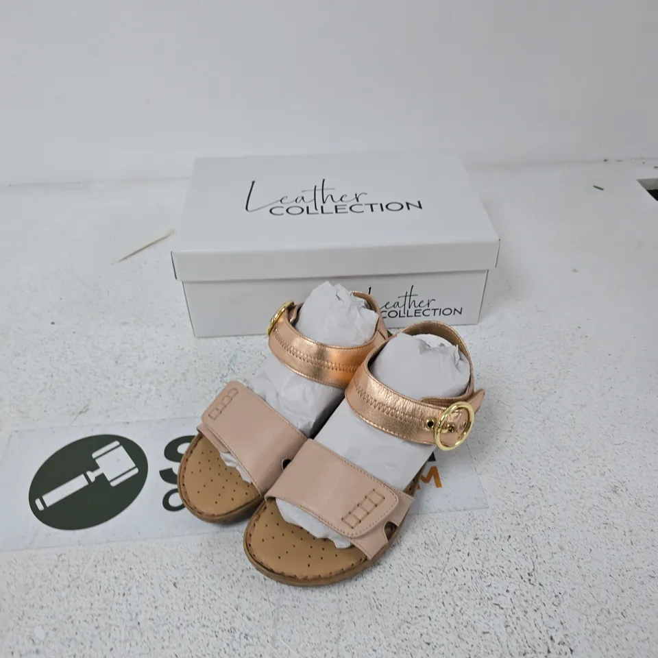 NATASHA PINK LEATHER COLLECTION KIDS SANDALS – UK 4