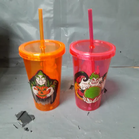 LOT OF 12 SETS OF 2 HALLOWEEN TUMBLERS