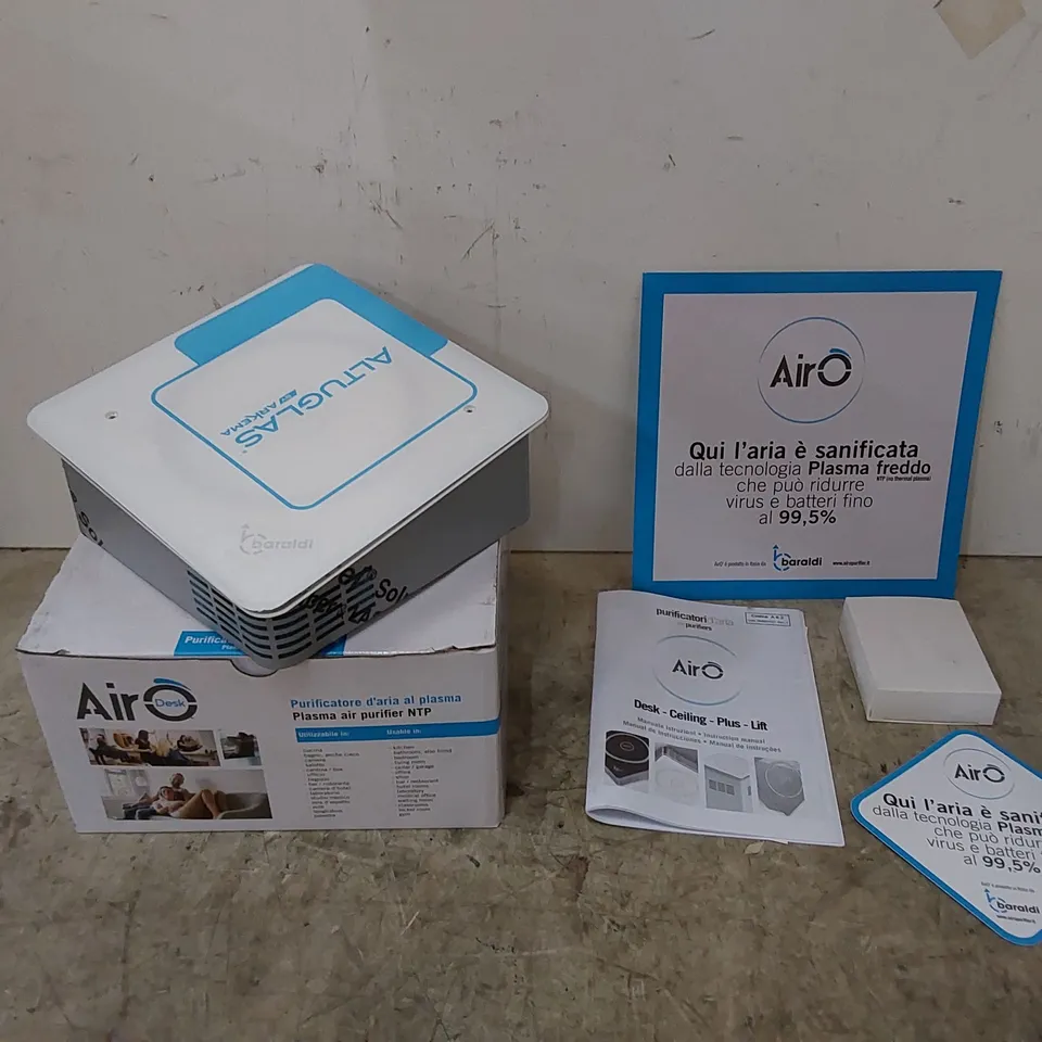 BOXED AIRO' DESK AIR PURIFIER BY BARALDI - WHITE