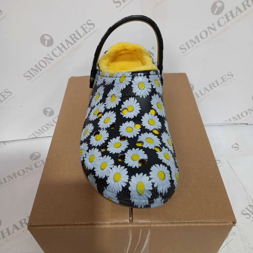 BOXED CROCS SLIP-ON SHOES WITH FLOWER PATTERN - UK SIZE 12