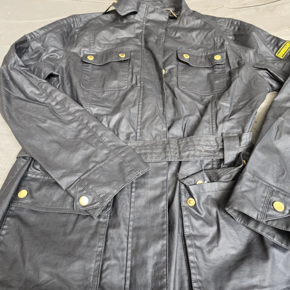 BARBOUR INTERNATIONAL BELTED JACKET - SIZE UNSPECIFIED