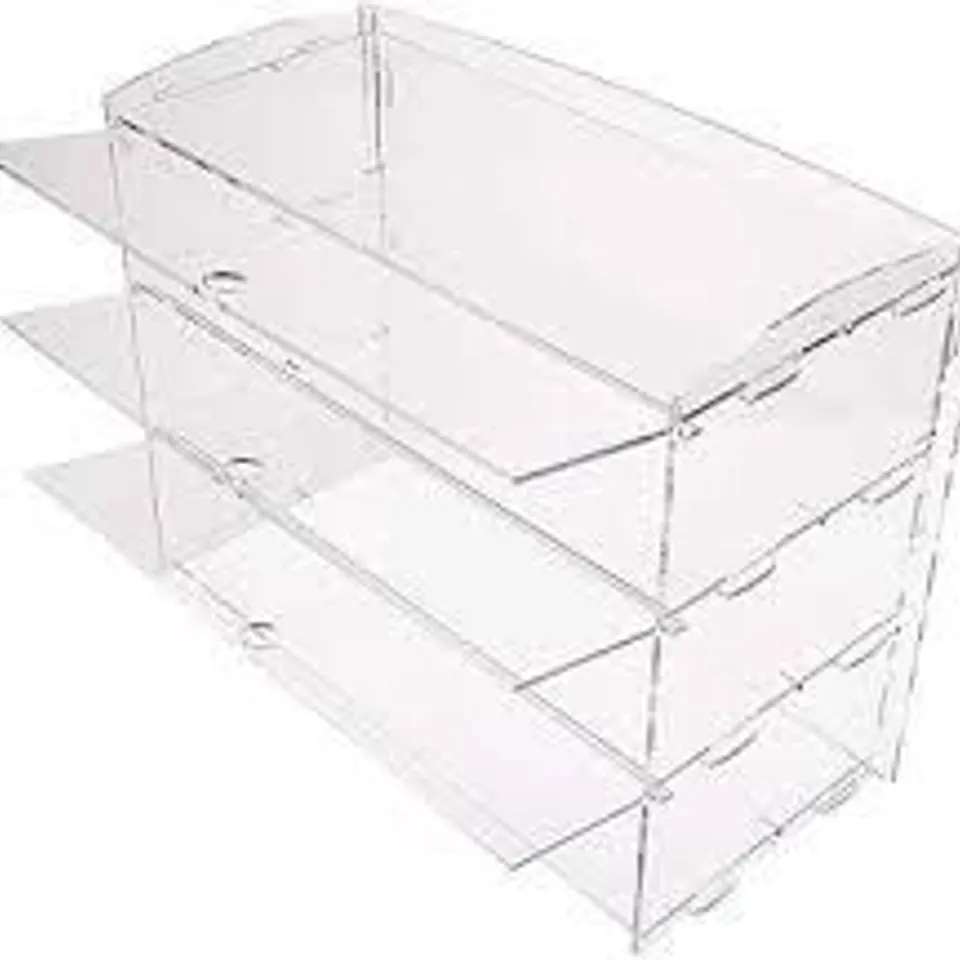 BOXED DISPLAY4TOP ACRYLIC DISPLAY PASTRY CABINET CAKES DONUTS CUPCAKES PASTRIES (3 TIER)