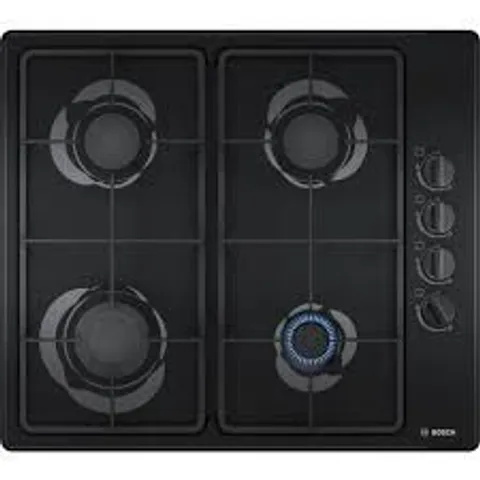 BOXED BOSCH SARIES 2 PBP6B6B60 58CM 4 BURNER GAS HOB BLACK